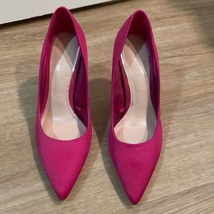 Zara pink satin pumps